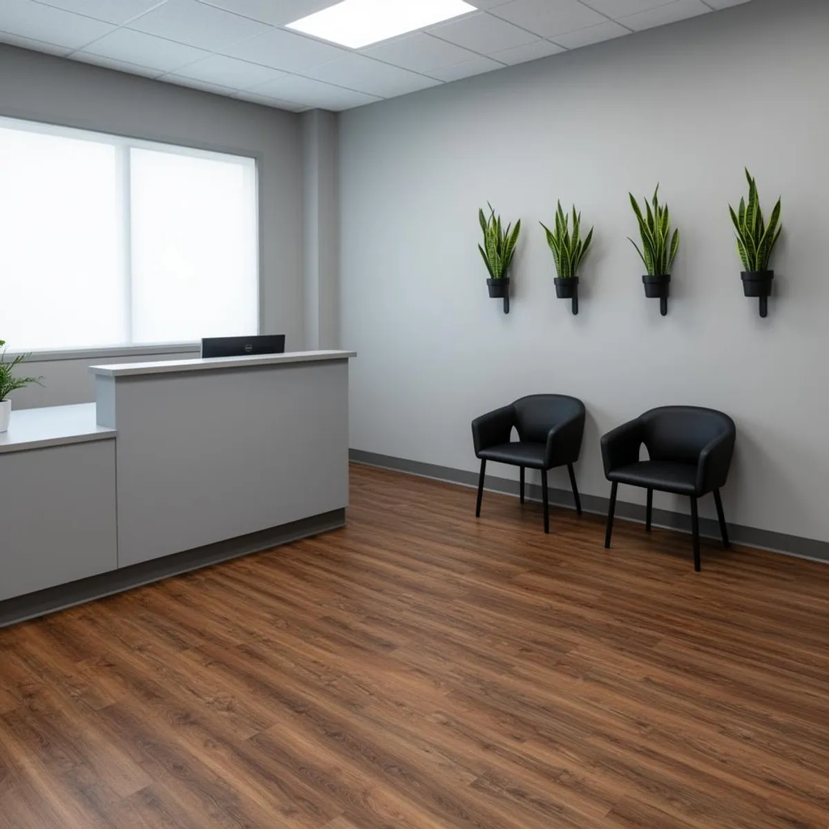 Commercial LVP flooring installation in North KC, MO