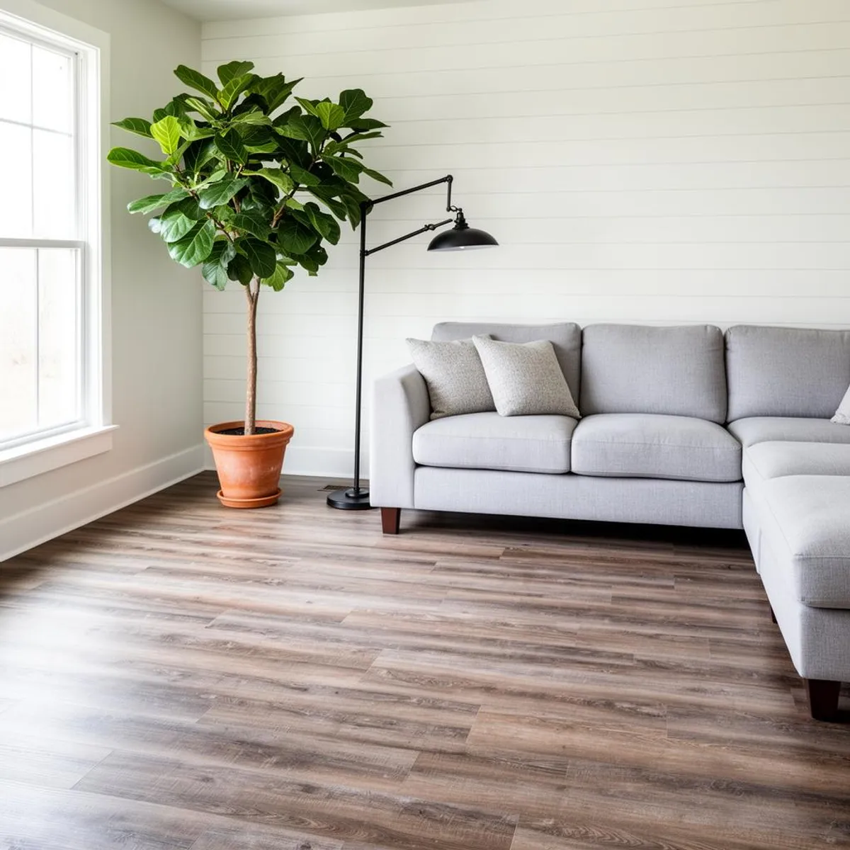 LVP Living Room flooring installation in Platte City, MO